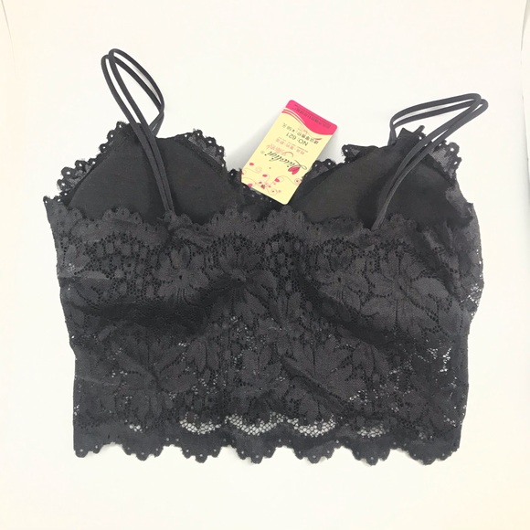 Lace bralette padded black - Picture 2 of 2